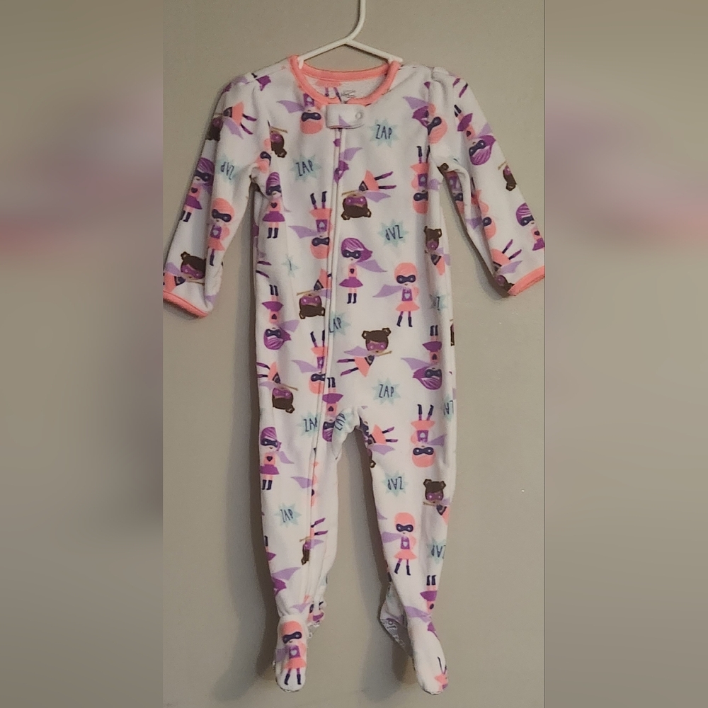 Carter's Superhero Print One Piece Footies Size 18M
